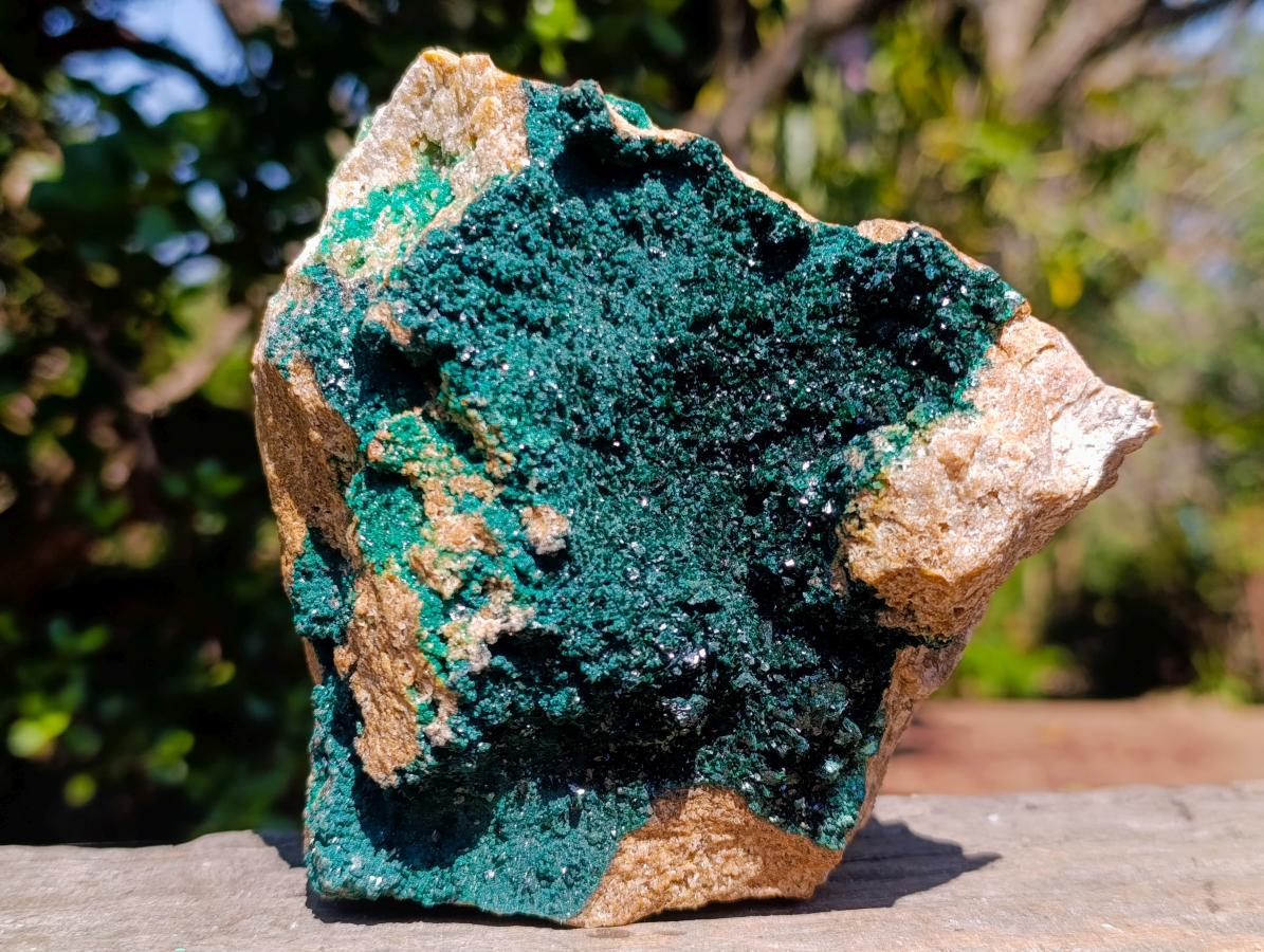 Natural Large Crystalline Malachite Specimen x 1 From Kolwezi, Congo