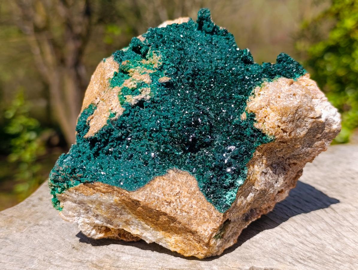 Natural Large Crystalline Malachite Specimen x 1 From Kolwezi, Congo