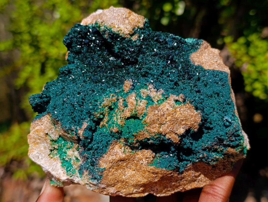 Natural Large Crystalline Malachite Specimen x 1 From Kolwezi, Congo