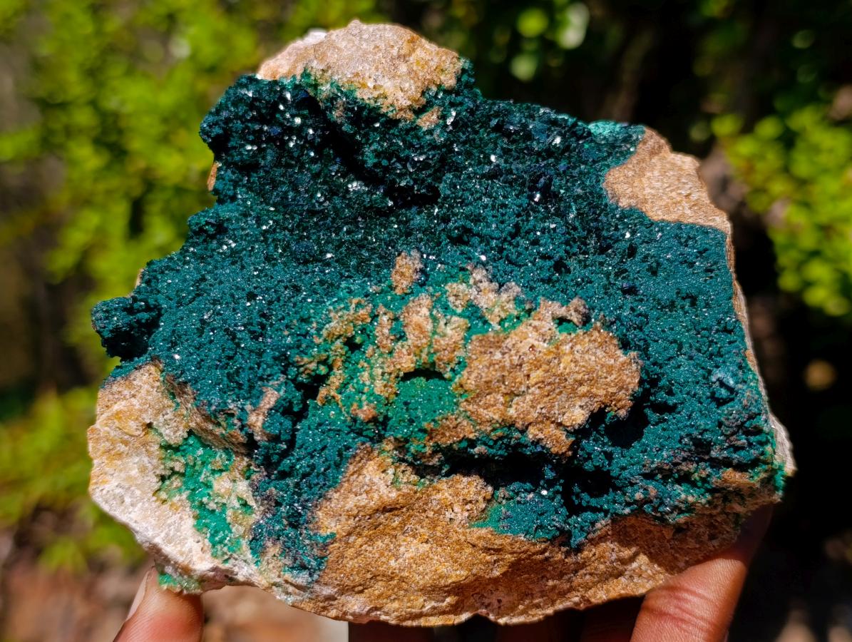 Natural Large Crystalline Malachite Specimen x 1 From Kolwezi, Congo