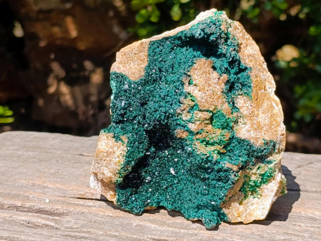 Natural Large Crystalline Malachite Specimen x 1 From Kolwezi, Congo