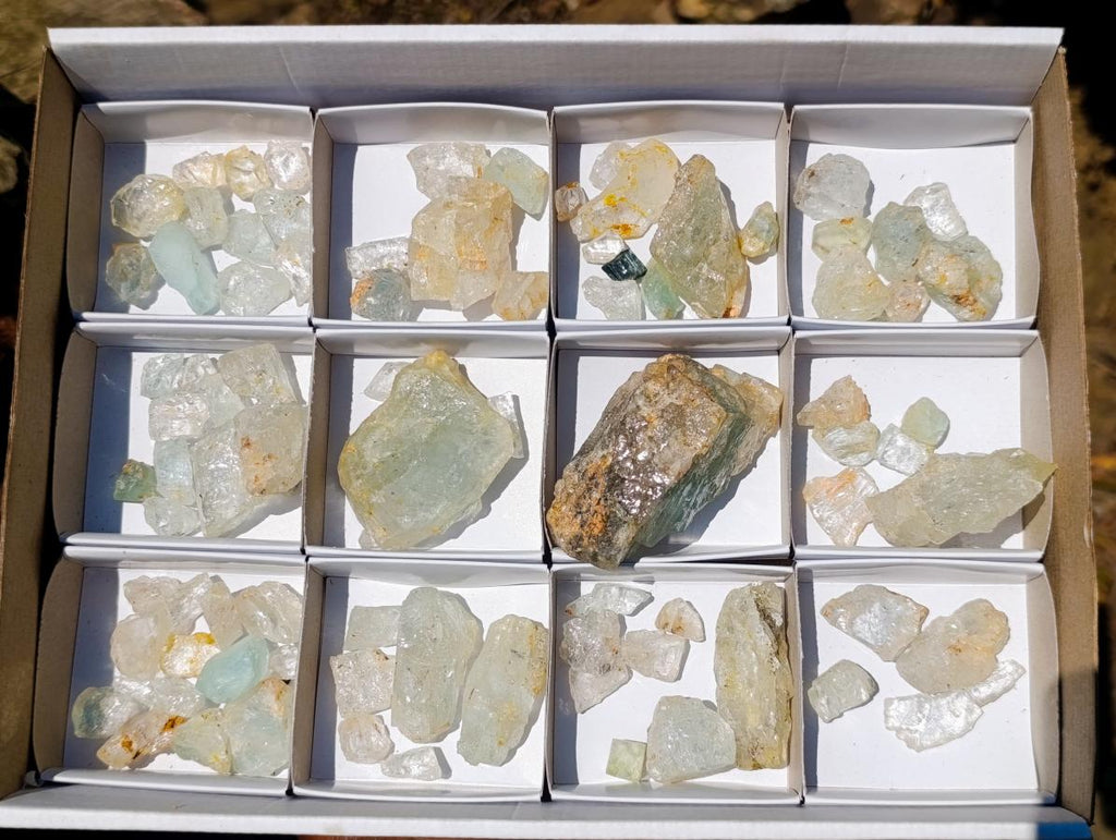 Natural Topaz Crystals x 89 From Spitzkop, Namibia