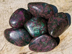 Polished Ruby Corundum In Chrome Verdite Free Forms x 6 From Mutoko, Zimbabwe