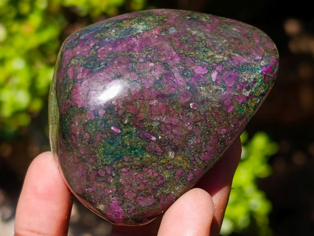 Polished Ruby Corundum In Chrome Verdite Free Forms x 6 From Mutoko, Zimbabwe