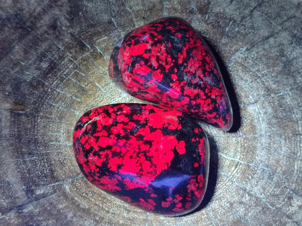 Polished Ruby Corundum In Chrome Verdite Free Forms x 6 From Mutoko, Zimbabwe