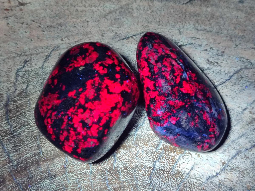 Polished Ruby Corundum In Chrome Verdite Free Forms x 6 From Mutoko, Zimbabwe