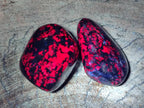 Polished Ruby Corundum In Chrome Verdite Free Forms x 6 From Mutoko, Zimbabwe