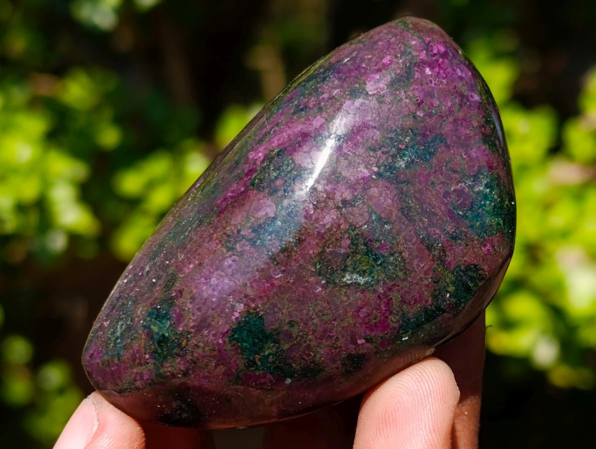 Polished Ruby Corundum In Chrome Verdite Free Forms x 6 From Mutoko, Zimbabwe