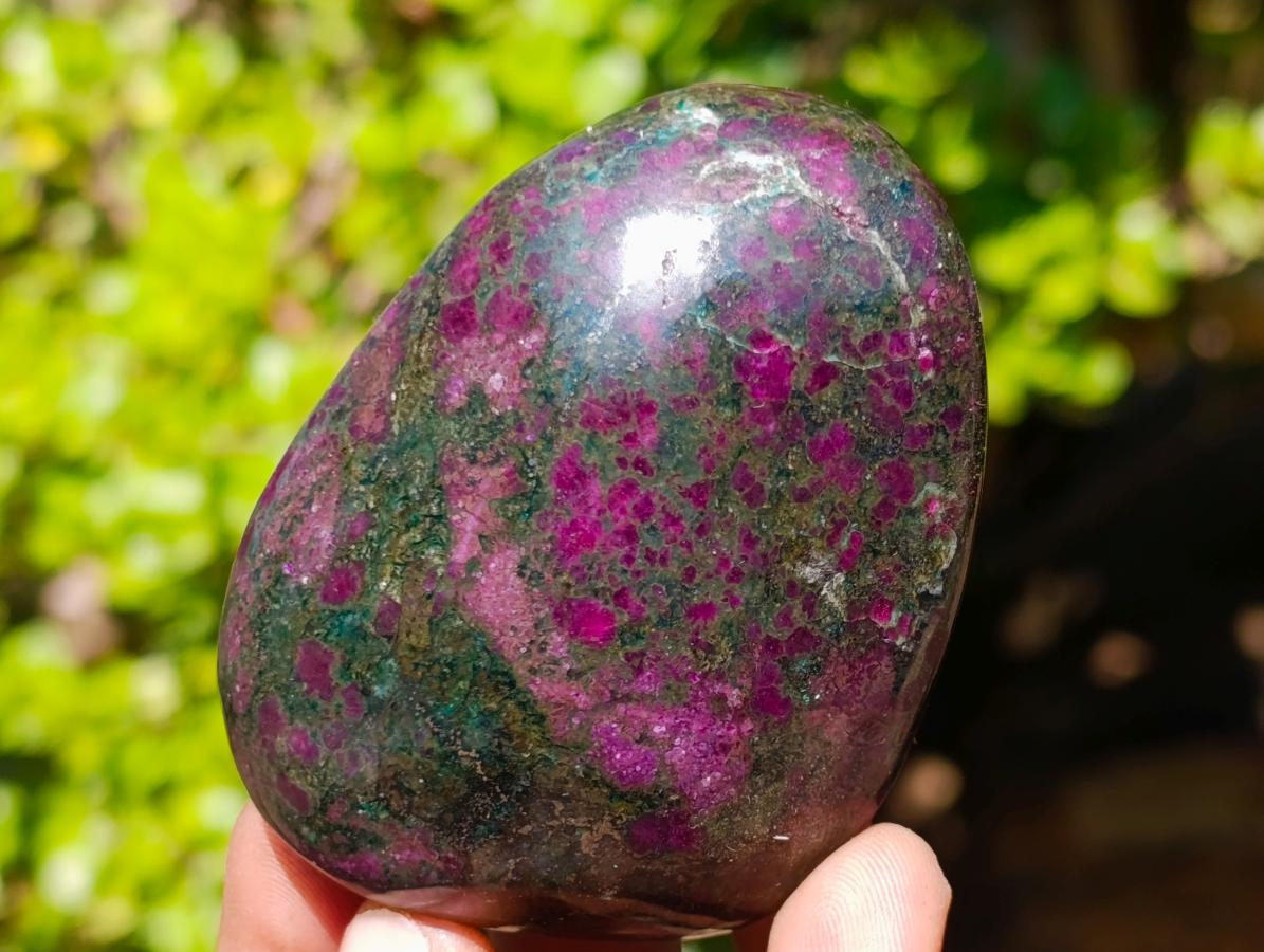 Polished Ruby Corundum In Chrome Verdite Free Forms x 6 From Mutoko, Zimbabwe