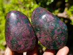 Polished Ruby Corundum In Chrome Verdite Free Forms x 6 From Mutoko, Zimbabwe
