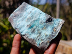 Natural Drusy Coated Chrysocolla Specimens with Dendritic Heterogenite on Dolomite x 6 From Lupoto Mine, Congo