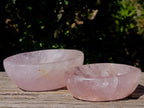 Polished Gemmy Rose Quartz Bowls x 2 From Madagascar