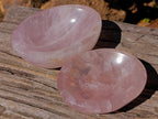 Polished Gemmy Rose Quartz Bowls x 2 From Madagascar