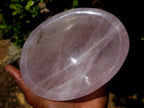 Polished Gemmy Rose Quartz Bowls x 2 From Madagascar