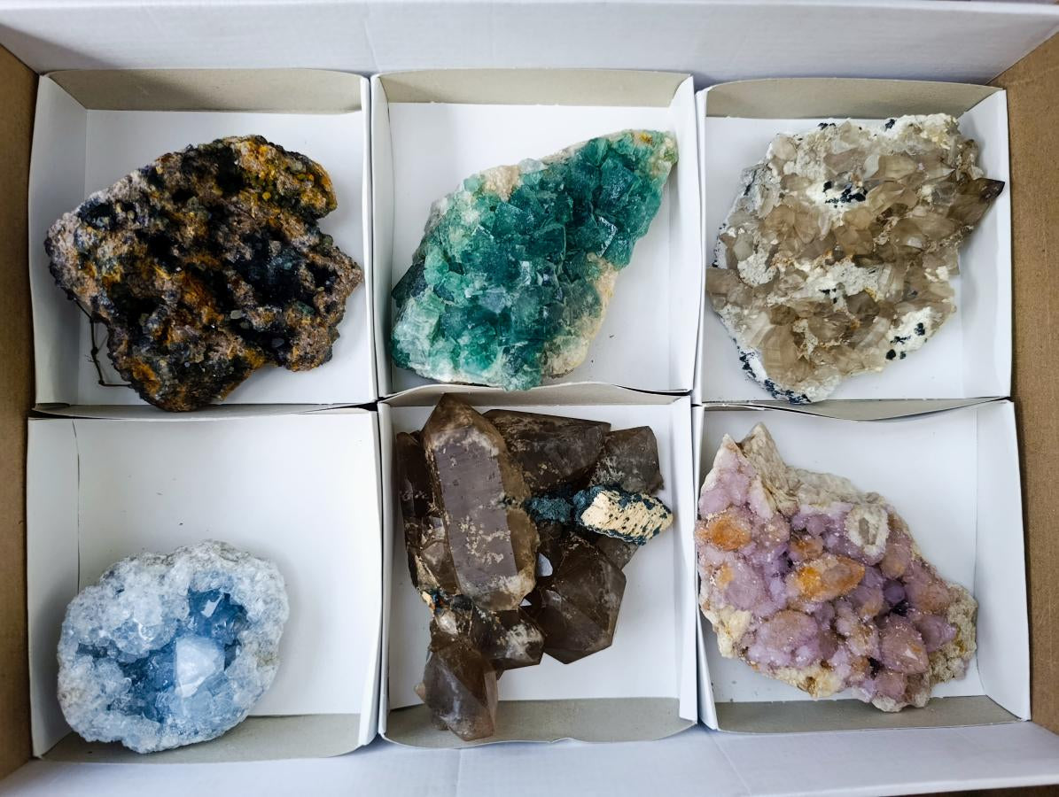 Natural Mix of Mineral Specimens x 6 From Southern Africa