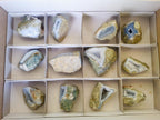 Polished One Side Blue Lace Agate Geodes x 12 From Nsanje, Malawi