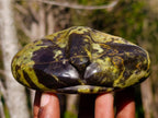 Hand Made Leopard Stone Cat Head Carvings x 3 From Zimbabwe