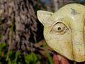Hand Made Leopard Stone Cat Head Carvings x 3 From Zimbabwe
