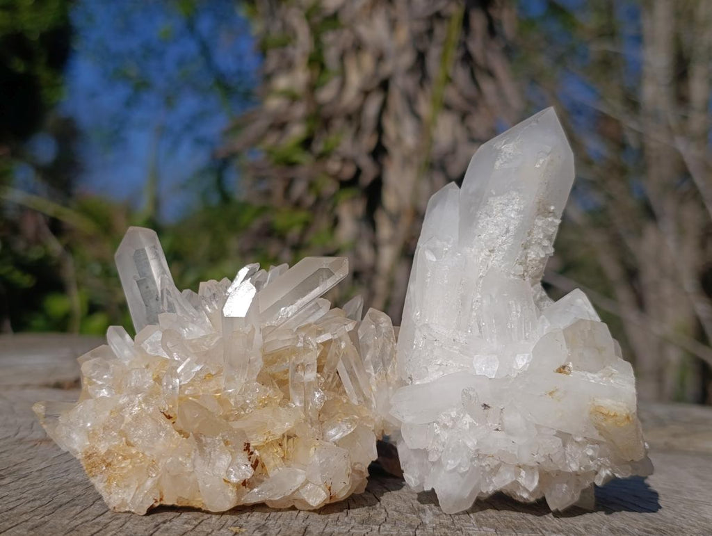 Natural Malagasy Quartz Clusters x 6 From Madagascar
