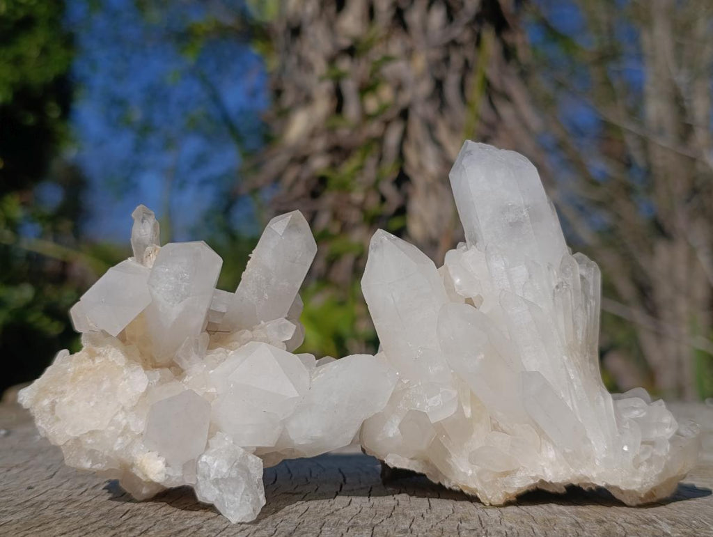 Natural Malagasy Quartz Clusters x 6 From Madagascar