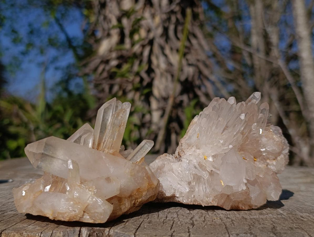 Natural Malagasy Quartz Clusters x 6 From Madagascar