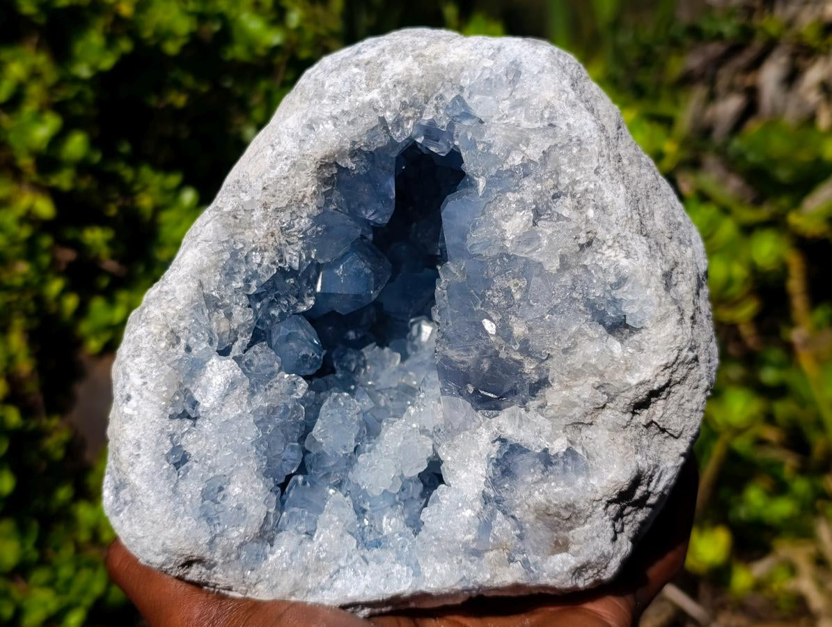 Natural Large Blue Celestite Geode Specimen x 1 From Sakoany, Madagascar