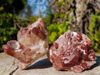 Natural Red Hematoid Quartz Crystals x 6 From Karoi, Zimbabwe