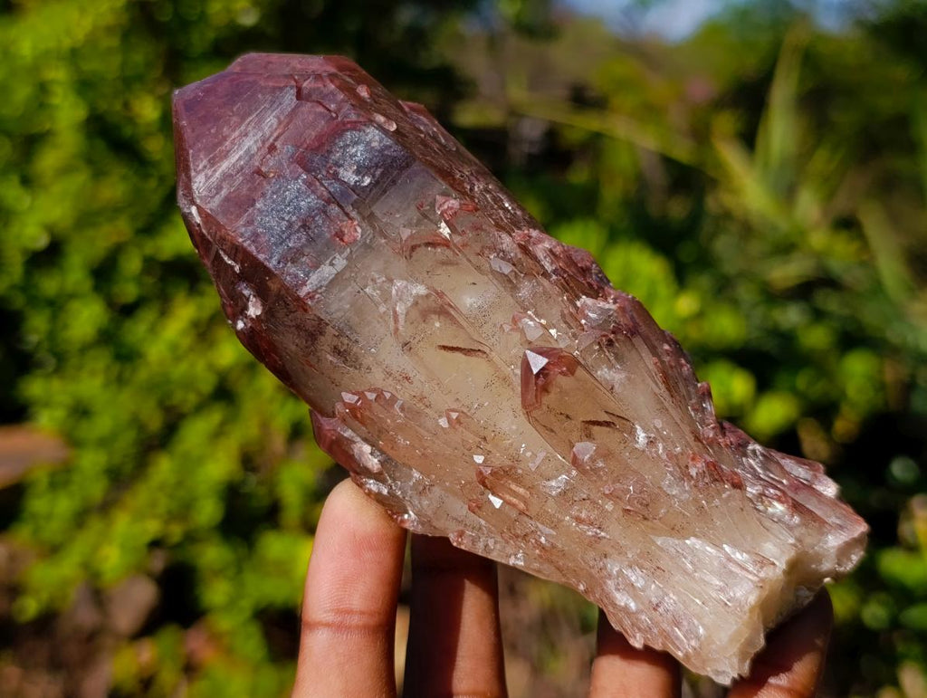 Natural Red Hematoid Quartz Crystals x 6 From Karoi, Zimbabwe