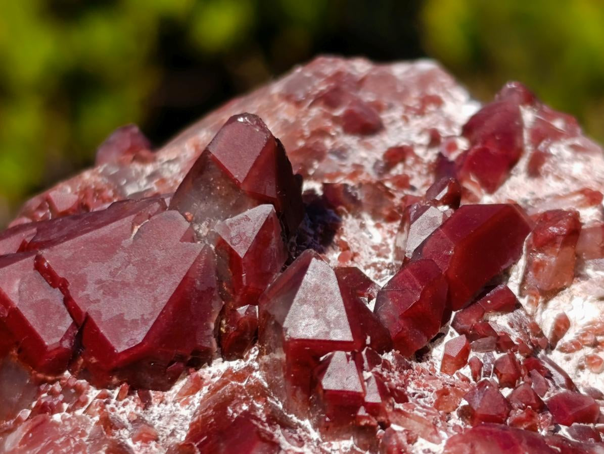 Natural Red Hematoid Quartz Crystals x 6 From Karoi, Zimbabwe