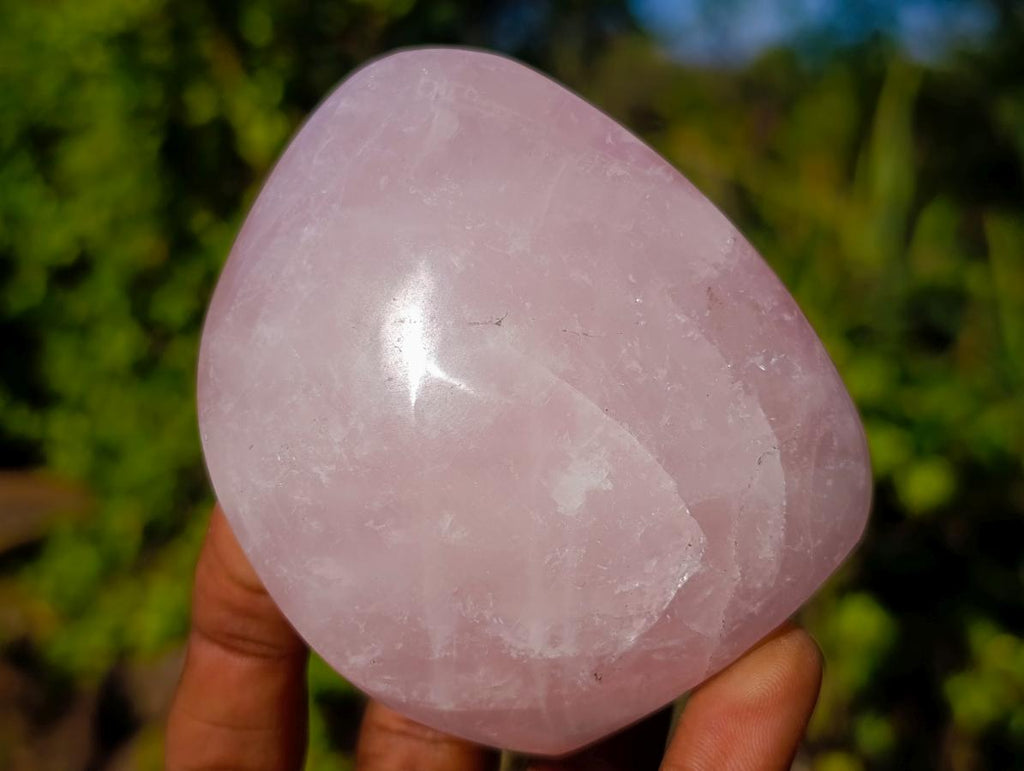 Polished Rose Quartz Standing Display Pieces x 6 From Zimbabwe