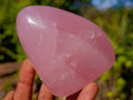 Polished Rose Quartz Standing Display Pieces x 6 From Zimbabwe