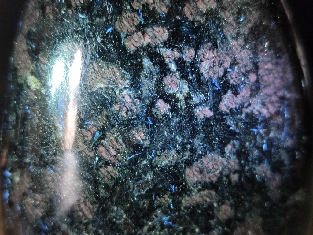 Polished "Water Sapphire" Standing Display Pieces with Sillimanite x 3 From Ambatofinandrahana, Madagascar
