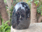 Polished "Water Sapphire" Standing Display Pieces with Sillimanite x 3 From Ambatofinandrahana, Madagascar