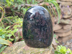 Polished "Water Sapphire" Standing Display Pieces with Sillimanite x 3 From Ambatofinandrahana, Madagascar