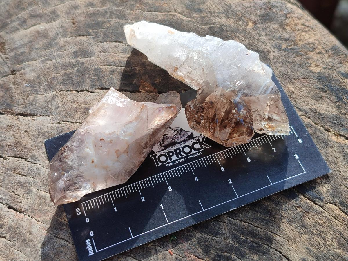Natural Smokey and Amethyst Brandberg Quartz Crystals and Clusters x 20 From Brandberg, Namibia