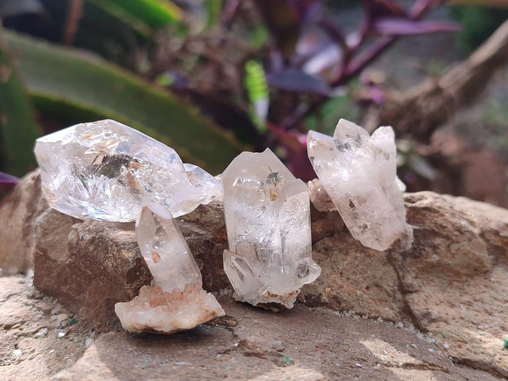 Natural Smokey and Amethyst Brandberg Quartz Crystals and Clusters x 20 From Brandberg, Namibia