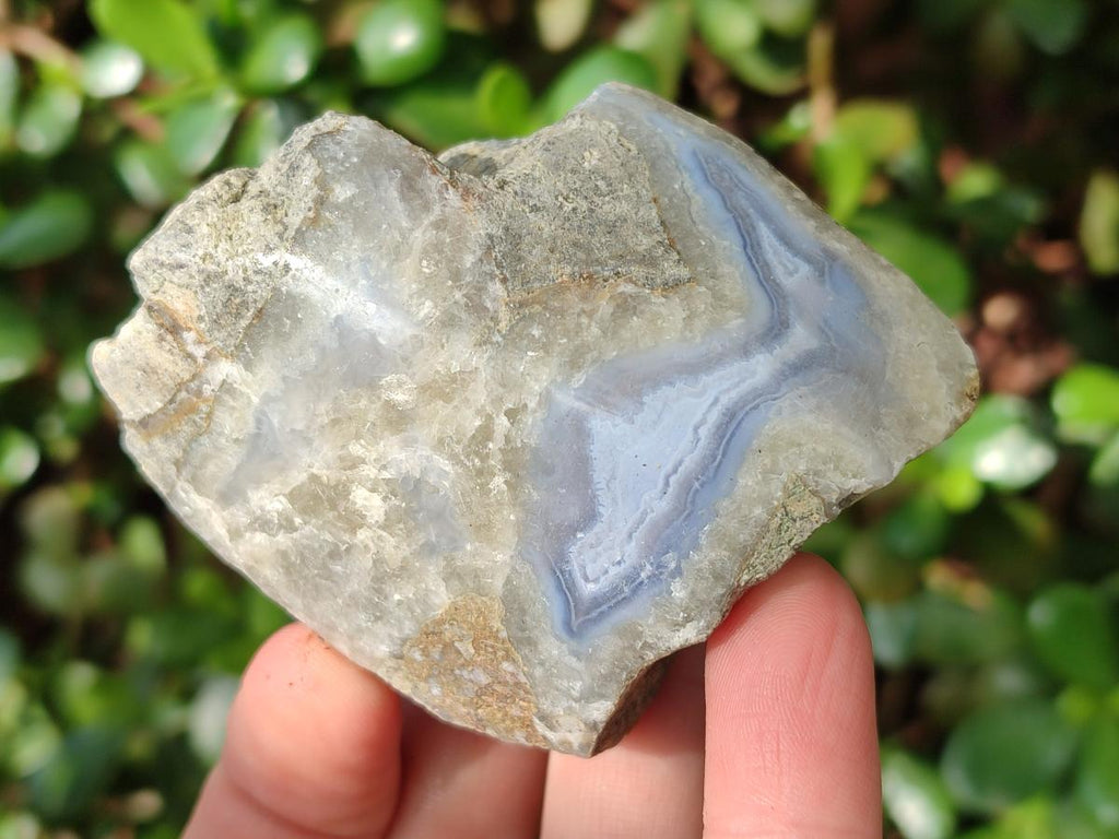 Polished One Side Blue Lace Agate Geodes x 12 From Nsanje, Malawi
