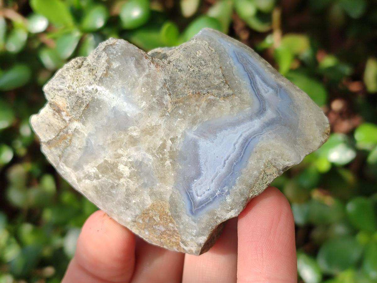 Polished One Side Blue Lace Agate Geodes x 12 From Nsanje, Malawi