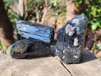 Natural Schorl Black Tourmaline Specimens x 12 From Erongo, Namibia