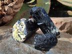 Natural Schorl Black Tourmaline Specimens x 12 From Erongo, Namibia