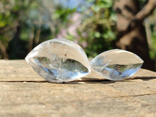 Polished Rock Crystal Quartz "Angel Tears" Free Forms x 35 From Madagascar