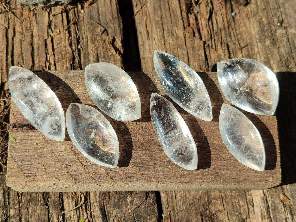 Polished Rock Crystal Quartz "Angel Tears" Free Forms x 35 From Madagascar