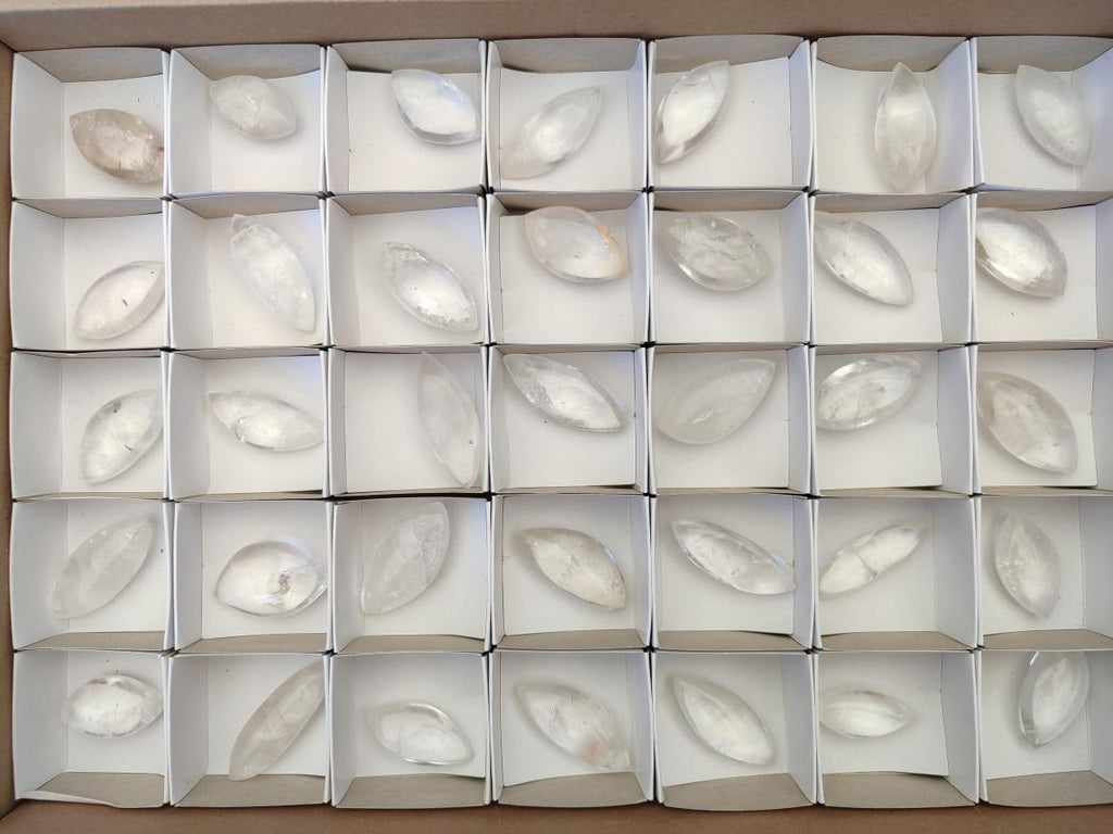 Polished Rock Crystal Quartz "Angel Tears" Free Forms x 35 From Madagascar