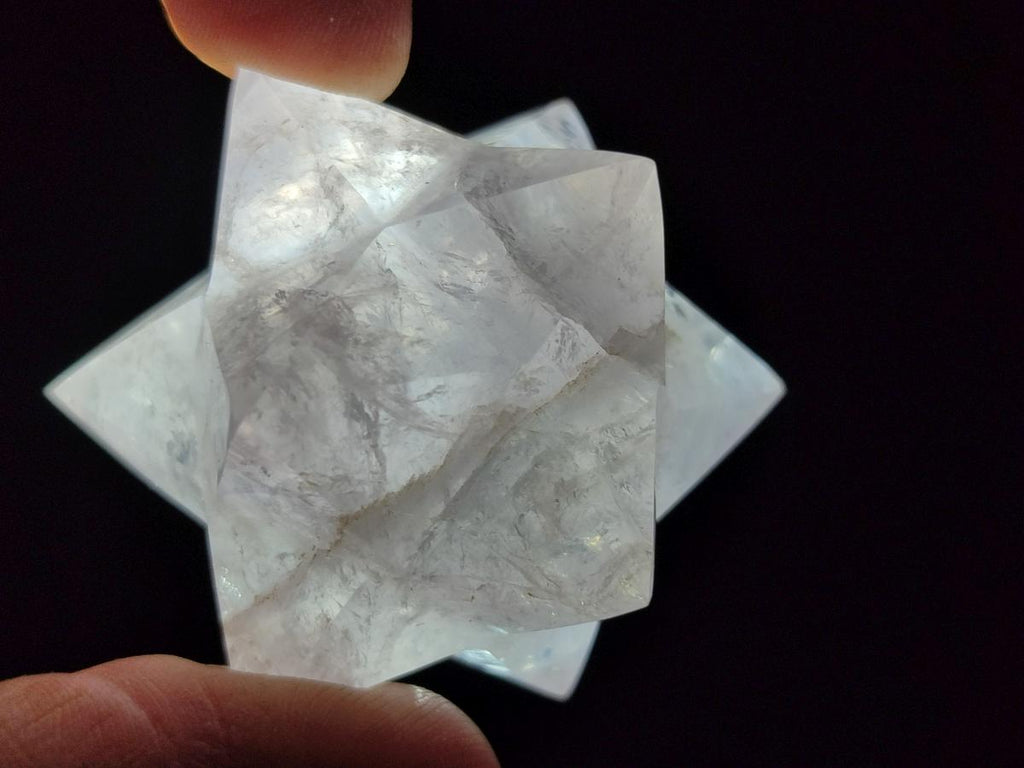 Hand Made Gemmy Rose Quartz Merkabahs x 5 From Madagascar