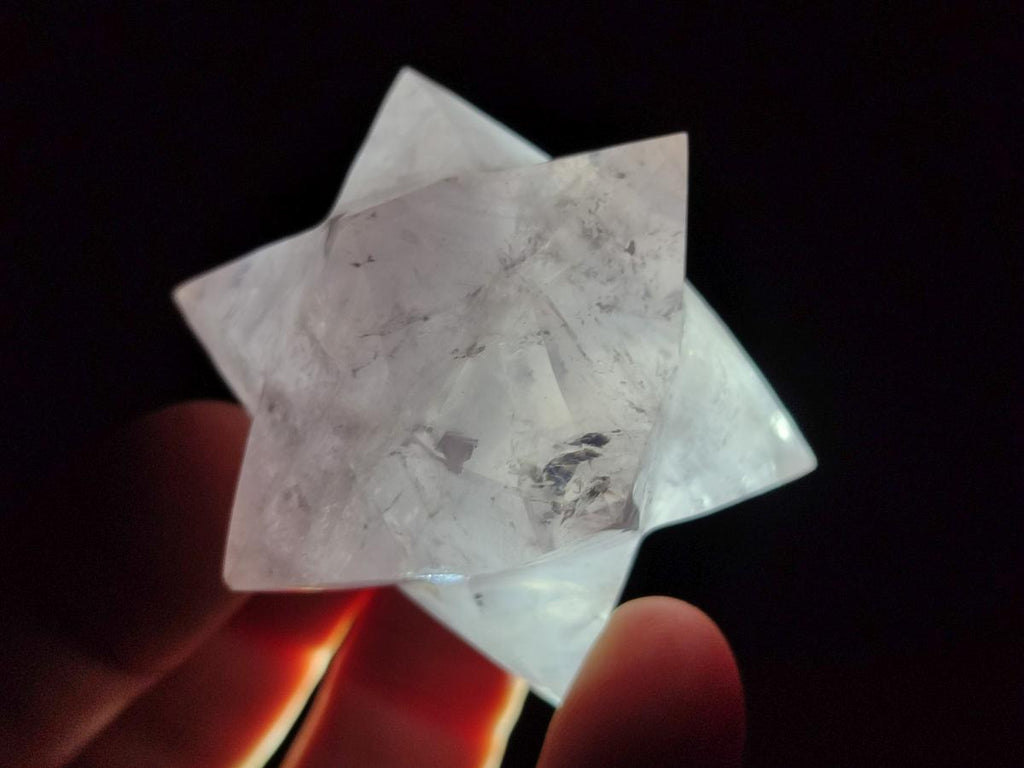 Hand Made Gemmy Rose Quartz Merkabahs x 5 From Madagascar