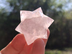 Hand Made Gemmy Rose Quartz Merkabahs x 5 From Madagascar