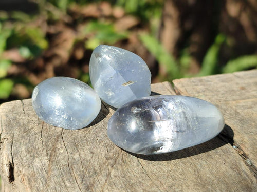 Polished Blue Celestite Tumbled Stones x 35 From Sakoany, Madagascar