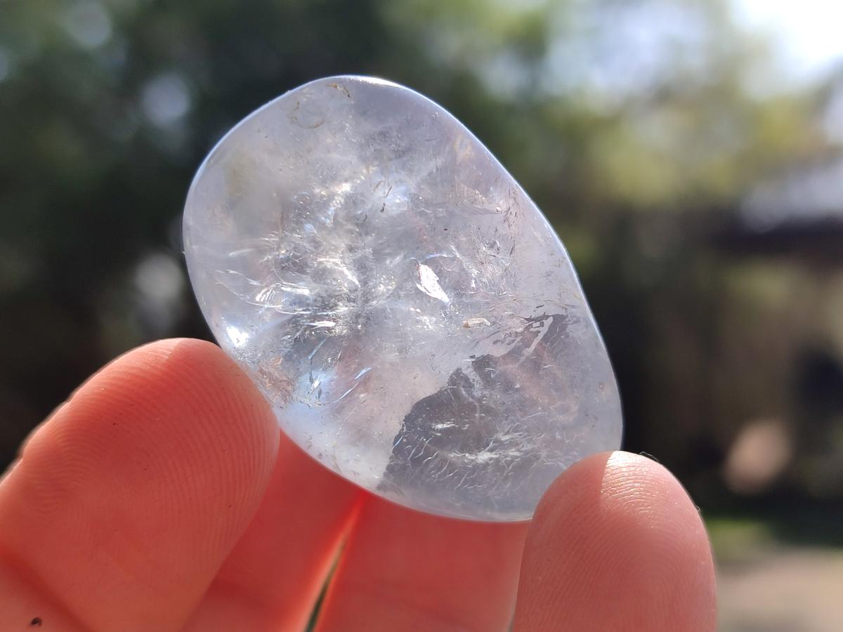 Polished Blue Celestite Tumbled Stones x 35 From Sakoany, Madagascar