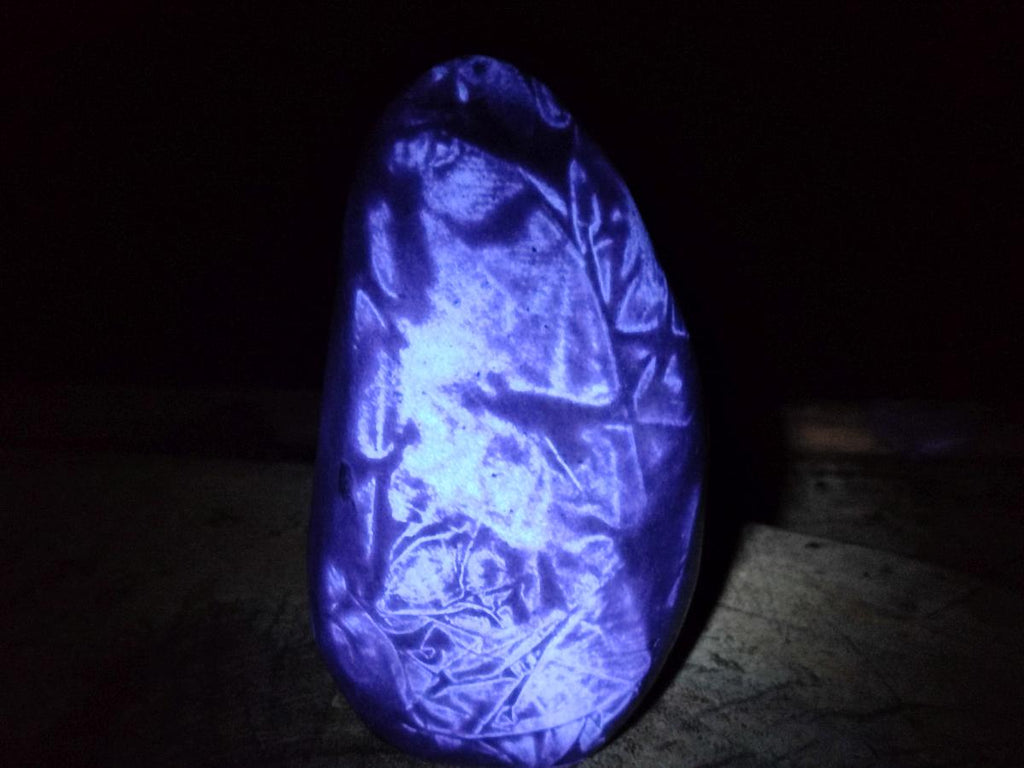 Polished Blue Spinel Spotted Quartz Standing Free Form x 1 From Madagascar - Toprock Gemstones and Minerals 