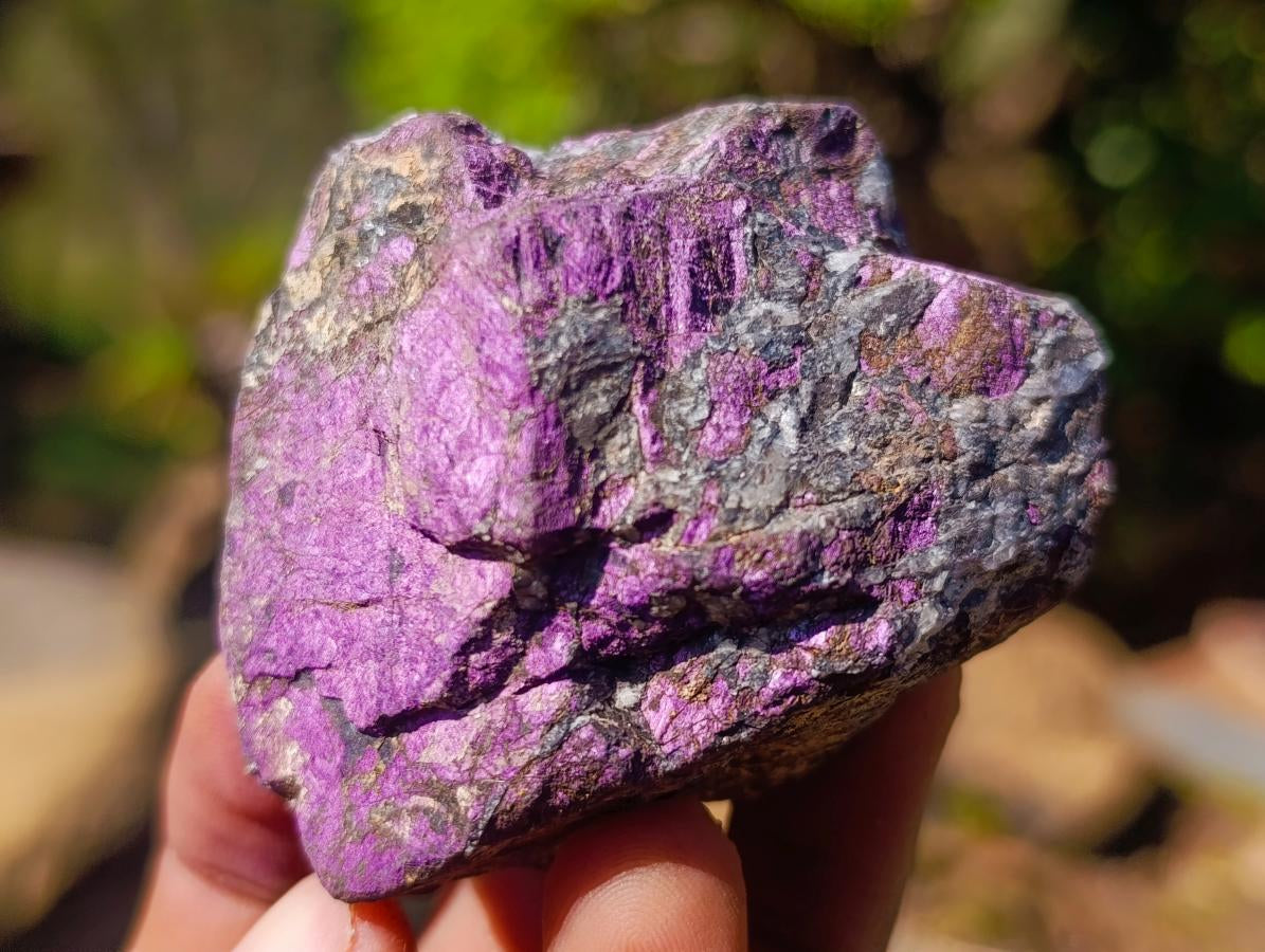 Natural Metallic Cobbed Purpurite Specimens x 12 From Erongo, Namibia